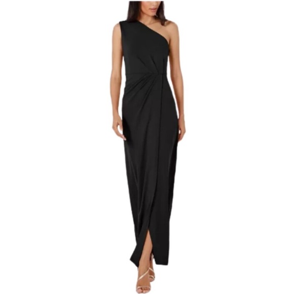 Calvin Klein  Black One-Shoulder Dress - Picture 1 of 7